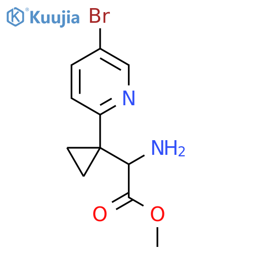 methyl 2-amino-2-1-(5-bromopyridin-2-yl)cyclopropylacetate structure