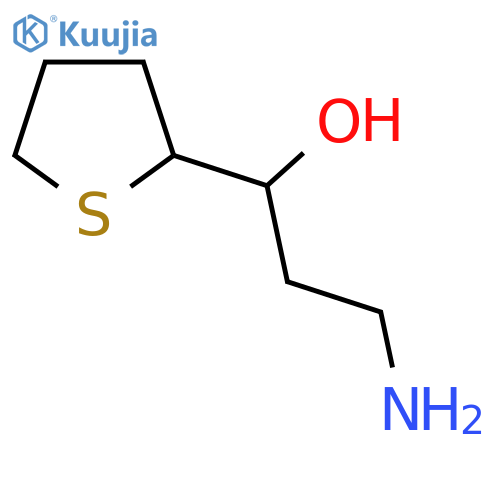 3-amino-1-(thiolan-2-yl)propan-1-ol structure