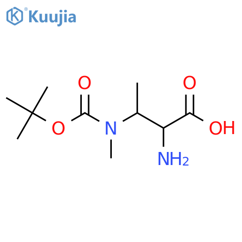 2-amino-3-{(tert-butoxy)carbonyl(methyl)amino}butanoic acid structure