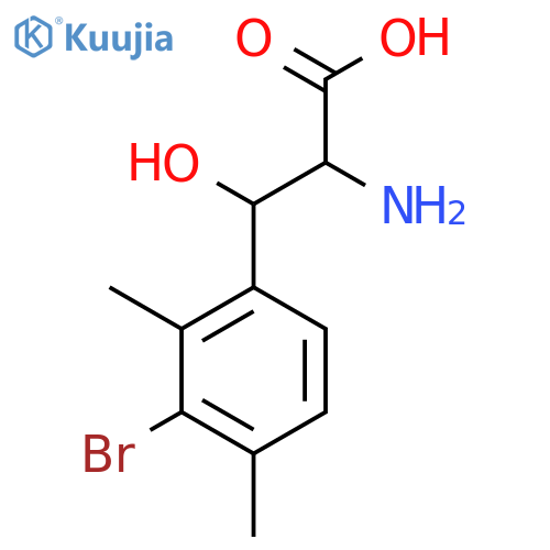 2-amino-3-(3-bromo-2,4-dimethylphenyl)-3-hydroxypropanoic acid structure