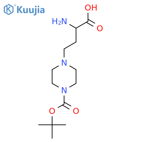 2-amino-4-{4-(tert-butoxy)carbonylpiperazin-1-yl}butanoic acid structure