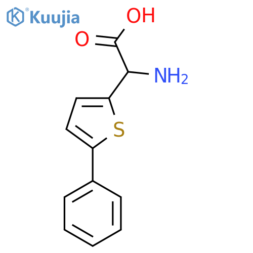 2-amino-2-(5-phenylthiophen-2-yl)acetic acid structure