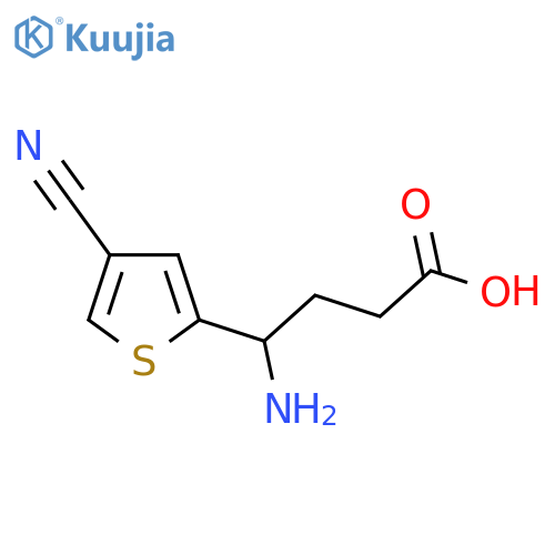 4-amino-4-(4-cyanothiophen-2-yl)butanoic acid structure