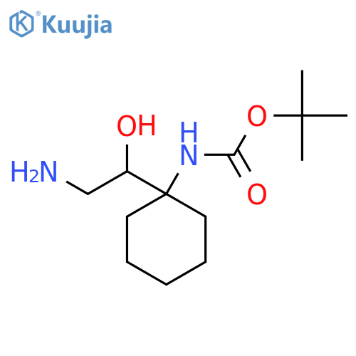tert-butyl N-1-(2-amino-1-hydroxyethyl)cyclohexylcarbamate structure