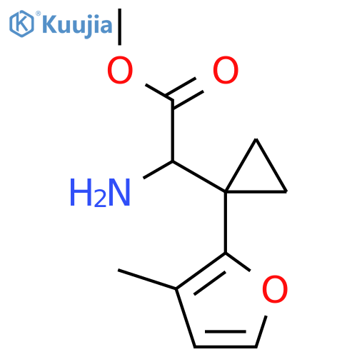 methyl 2-amino-2-1-(3-methylfuran-2-yl)cyclopropylacetate structure