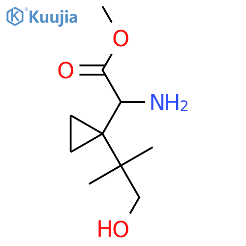methyl 2-amino-2-1-(1-hydroxy-2-methylpropan-2-yl)cyclopropylacetate structure
