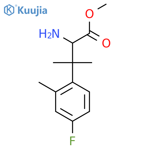 methyl 2-amino-3-(4-fluoro-2-methylphenyl)-3-methylbutanoate structure