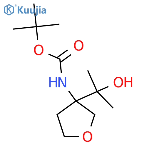 tert-butyl N-3-(2-hydroxypropan-2-yl)oxolan-3-ylcarbamate structure