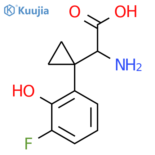 2-amino-2-1-(3-fluoro-2-hydroxyphenyl)cyclopropylacetic acid structure