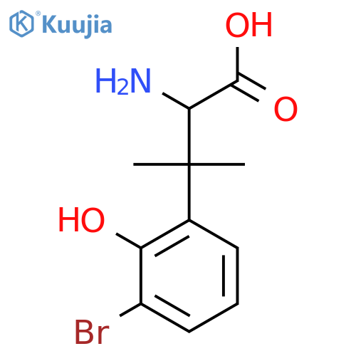 2-amino-3-(3-bromo-2-hydroxyphenyl)-3-methylbutanoic acid structure