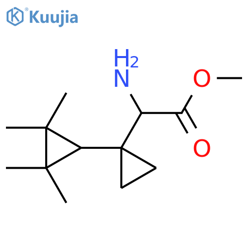 methyl 2-amino-2-1-(2,2,3,3-tetramethylcyclopropyl)cyclopropylacetate structure
