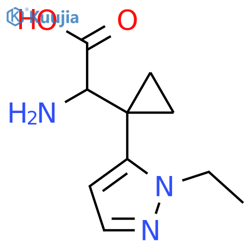 2-amino-2-1-(1-ethyl-1H-pyrazol-5-yl)cyclopropylacetic acid structure