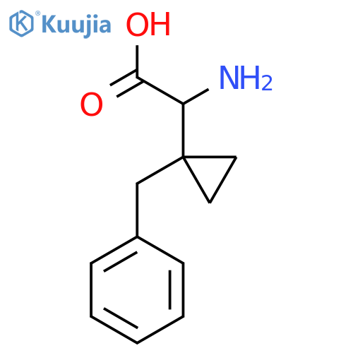 2-amino-2-(1-benzylcyclopropyl)acetic acid structure