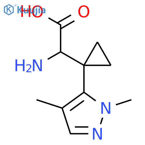 2-amino-2-1-(1,4-dimethyl-1H-pyrazol-5-yl)cyclopropylacetic acid structure