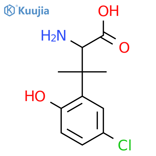 2-amino-3-(5-chloro-2-hydroxyphenyl)-3-methylbutanoic acid structure