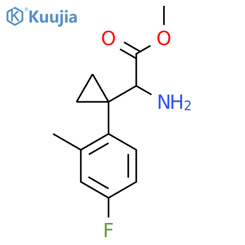 methyl 2-amino-2-1-(4-fluoro-2-methylphenyl)cyclopropylacetate structure