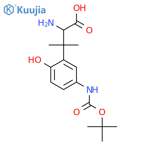 2-amino-3-(5-{(tert-butoxy)carbonylamino}-2-hydroxyphenyl)-3-methylbutanoic acid structure