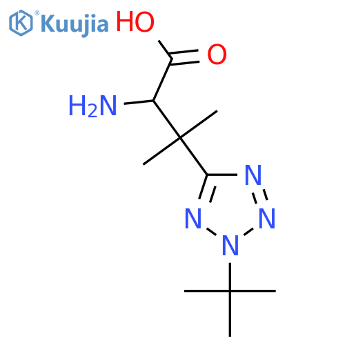 2-amino-3-(2-tert-butyl-2H-1,2,3,4-tetrazol-5-yl)-3-methylbutanoic acid structure