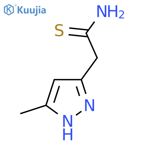 2-(5-methyl-1H-pyrazol-3-yl)ethanethioamide structure
