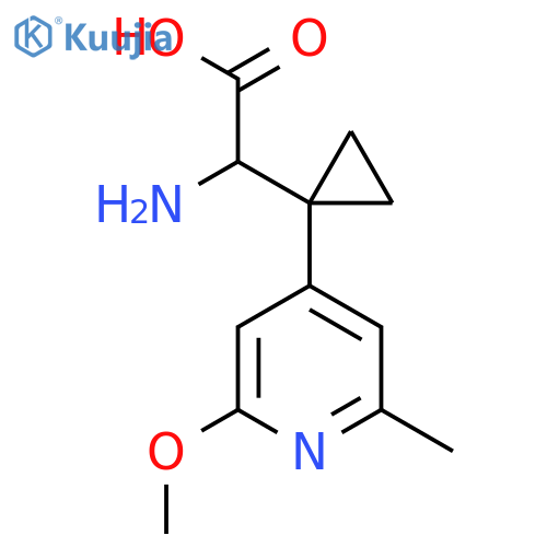 2-amino-2-1-(2-methoxy-6-methylpyridin-4-yl)cyclopropylacetic acid structure