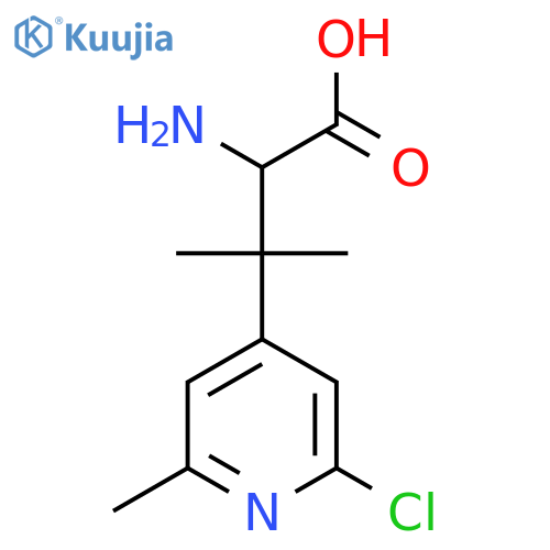 2-amino-3-(2-chloro-6-methylpyridin-4-yl)-3-methylbutanoic acid structure