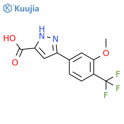 5-3-methoxy-4-(trifluoromethyl)phenyl-1H-pyrazole-3-carboxylic acid structure