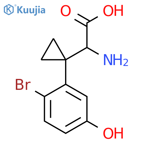 2-amino-2-1-(2-bromo-5-hydroxyphenyl)cyclopropylacetic acid structure