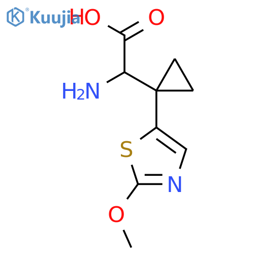 2-amino-2-1-(2-methoxy-1,3-thiazol-5-yl)cyclopropylacetic acid structure