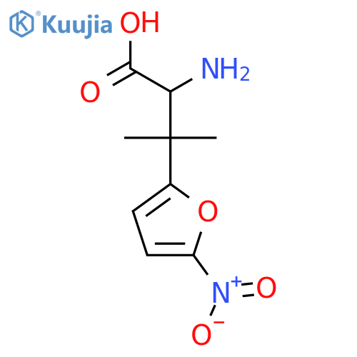 2-amino-3-methyl-3-(5-nitrofuran-2-yl)butanoic acid structure