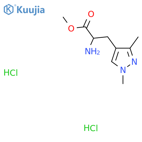 Methyl 2-amino-3-(1,3-dimethyl-1H-pyrazol-4-yl)propanoate dihydrochloride structure