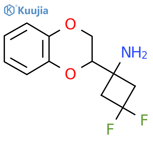 1-(2,3-dihydro-1,4-benzodioxin-2-yl)-3,3-difluorocyclobutan-1-amine structure