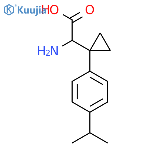 2-amino-2-{1-4-(propan-2-yl)phenylcyclopropyl}acetic acid structure