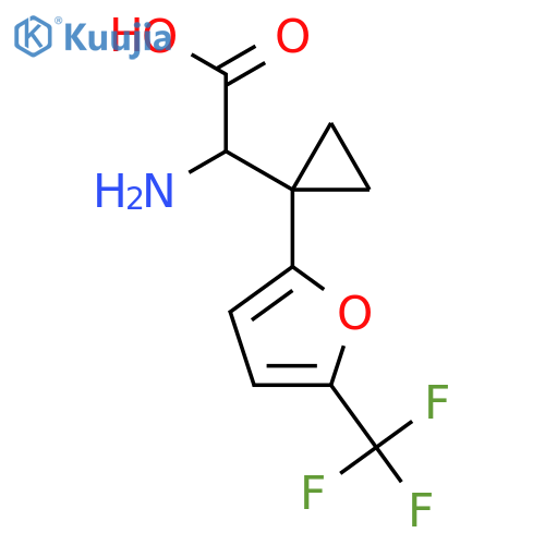 2-amino-2-{1-5-(trifluoromethyl)furan-2-ylcyclopropyl}acetic acid structure