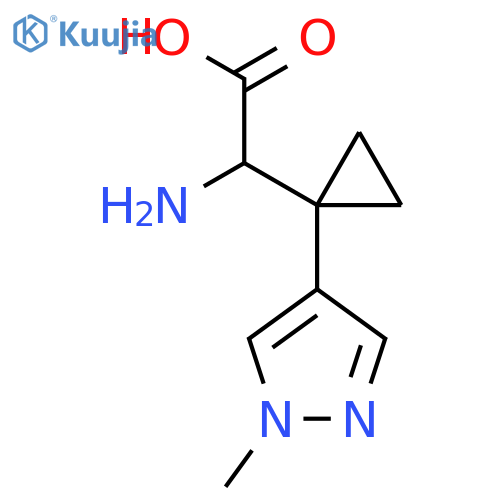 2-amino-2-1-(1-methyl-1H-pyrazol-4-yl)cyclopropylacetic acid structure