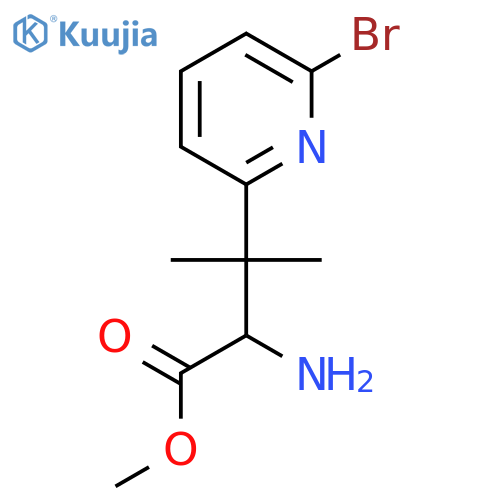 methyl 2-amino-3-(6-bromopyridin-2-yl)-3-methylbutanoate structure