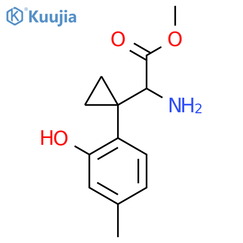 methyl 2-amino-2-1-(2-hydroxy-4-methylphenyl)cyclopropylacetate structure