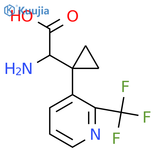 2-amino-2-{1-2-(trifluoromethyl)pyridin-3-ylcyclopropyl}acetic acid structure