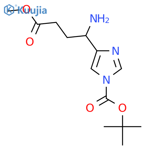 tert-butyl 4-(1-amino-4-methoxy-4-oxobutyl)-1H-imidazole-1-carboxylate structure