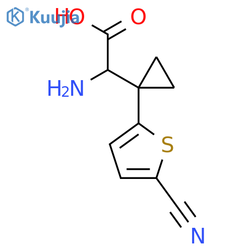 2-amino-2-1-(5-cyanothiophen-2-yl)cyclopropylacetic acid structure