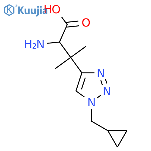 2-amino-3-1-(cyclopropylmethyl)-1H-1,2,3-triazol-4-yl-3-methylbutanoic acid structure