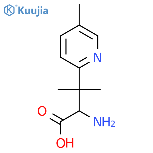 2-amino-3-methyl-3-(5-methylpyridin-2-yl)butanoic acid structure