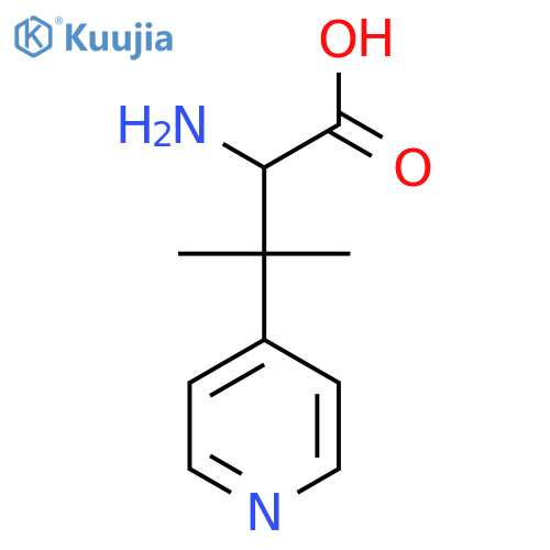 2-amino-3-methyl-3-(pyridin-4-yl)butanoic acid structure