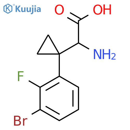 2-amino-2-1-(3-bromo-2-fluorophenyl)cyclopropylacetic acid structure
