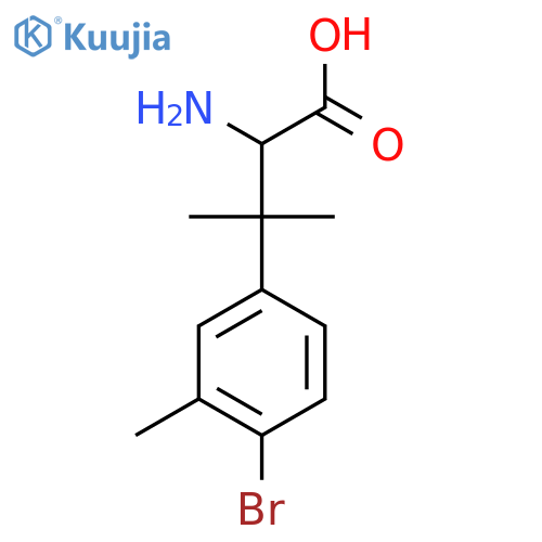 2-amino-3-(4-bromo-3-methylphenyl)-3-methylbutanoic acid structure