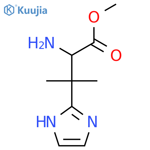 methyl 2-amino-3-(1H-imidazol-2-yl)-3-methylbutanoate structure