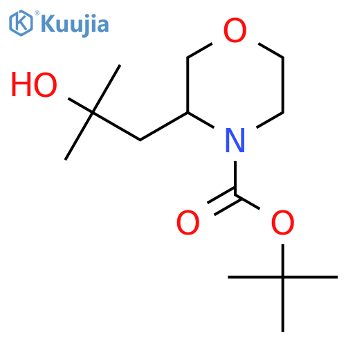tert-butyl 3-(2-hydroxy-2-methylpropyl)morpholine-4-carboxylate structure