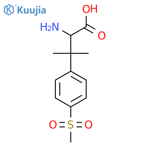 2-amino-3-(4-methanesulfonylphenyl)-3-methylbutanoic acid structure