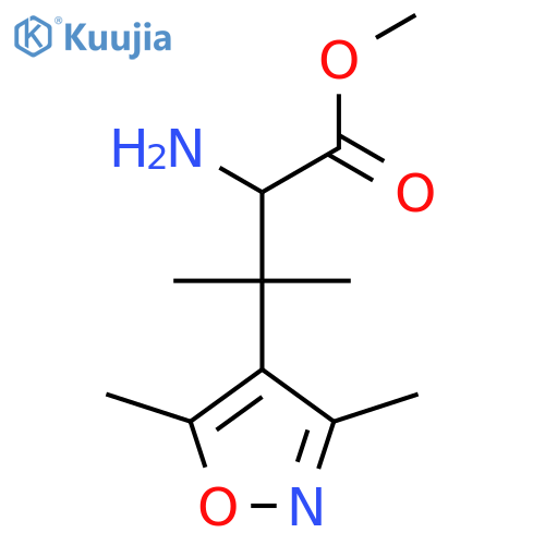 Methyl 2-amino-3-(dimethyl-1,2-oxazol-4-yl)-3-methylbutanoate structure