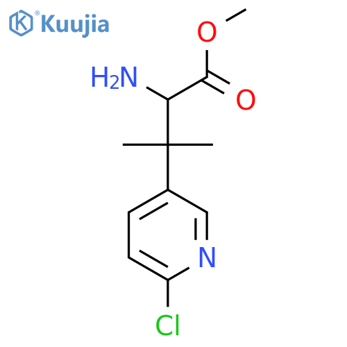 methyl 2-amino-3-(6-chloropyridin-3-yl)-3-methylbutanoate structure