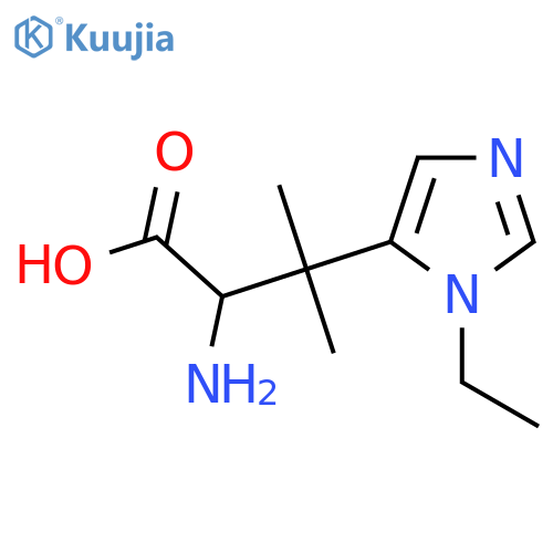2-amino-3-(1-ethyl-1H-imidazol-5-yl)-3-methylbutanoic acid structure